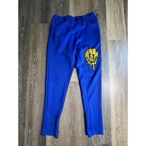 rue21 Joggers Mens Large Blue Excellent‎ Melting Smiley Face Paisley Bandana